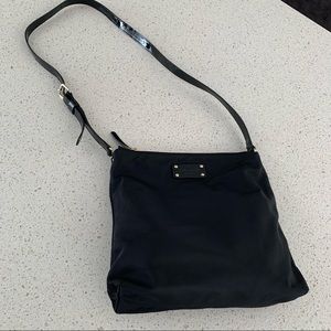 Kate Spade crossbody bag black nylon, patent strap